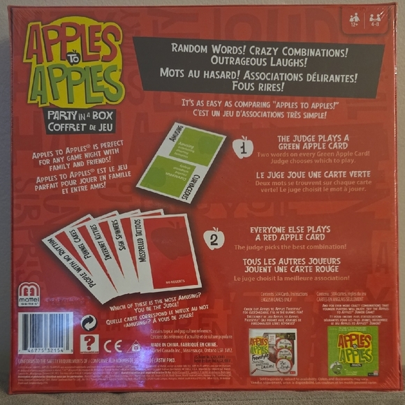 New Mattel Apples to Apples Card GAME - Picture 3 of 7